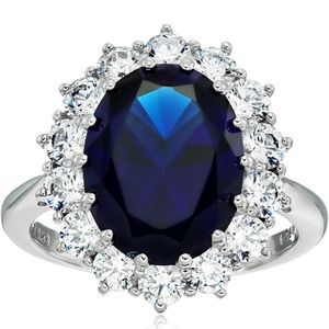 Platinum-Plated Silver
Celebrity KateRing Zirconia Accents, Size 9